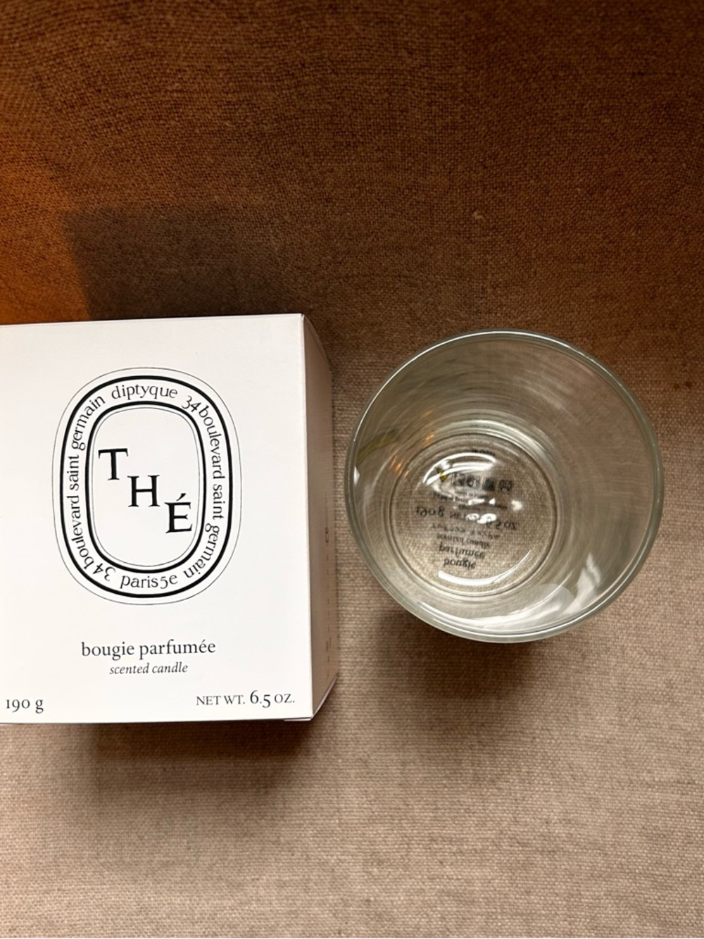 Diptyque empty classic size Thé luxury French candle vessel. - Picture 3 of 3
